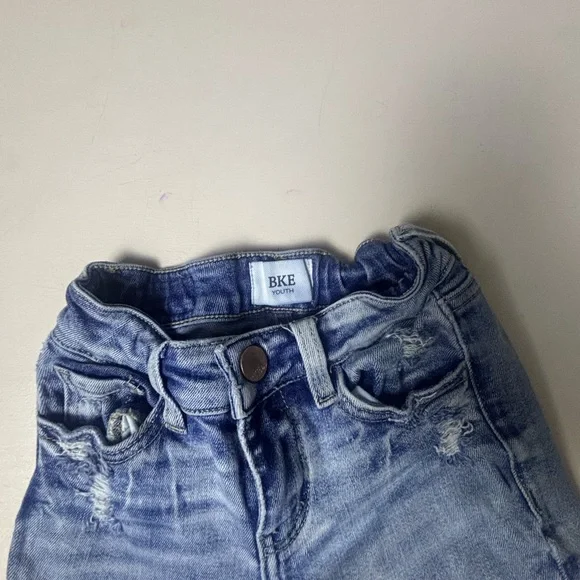 BKE Girls Blue Flare Jeans - Picture 2 of 6